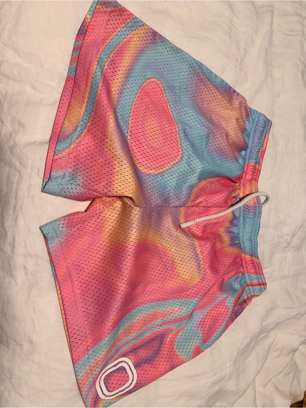 Overtime Colorful Tie-Dye Mesh Shorts - Pink Multi